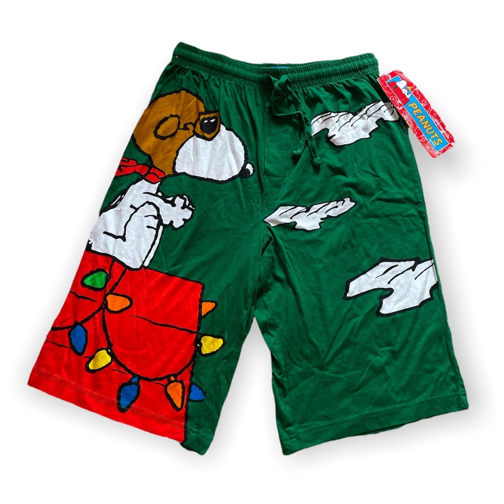 NWT Men's Snoopy Seasons Greetings Holiday Sleeping/Lounge Shorts S (28-30)